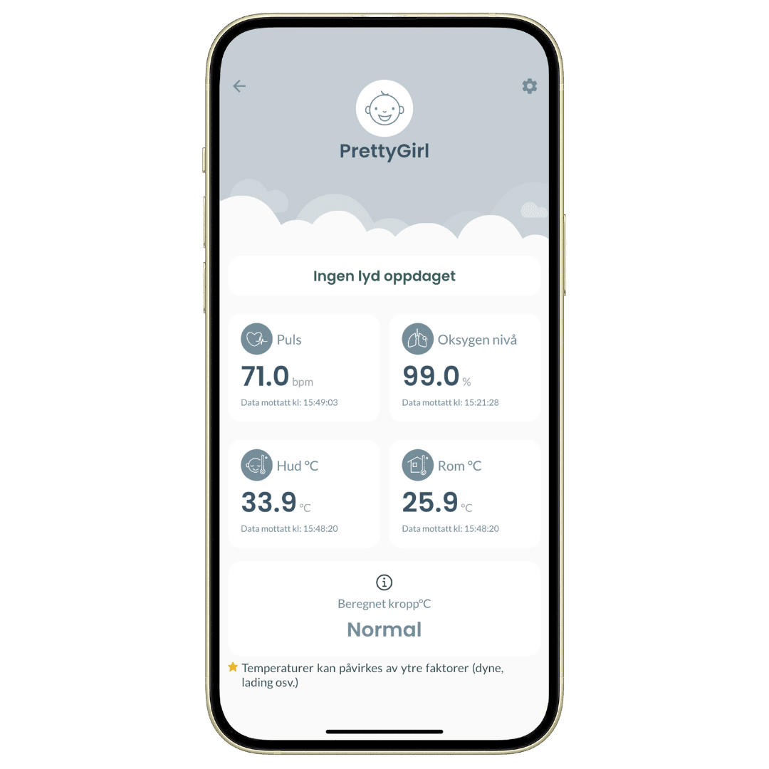 BabySensor Relax - Smart babycall med sensor og 4G (alltid på nett) - BabySensor